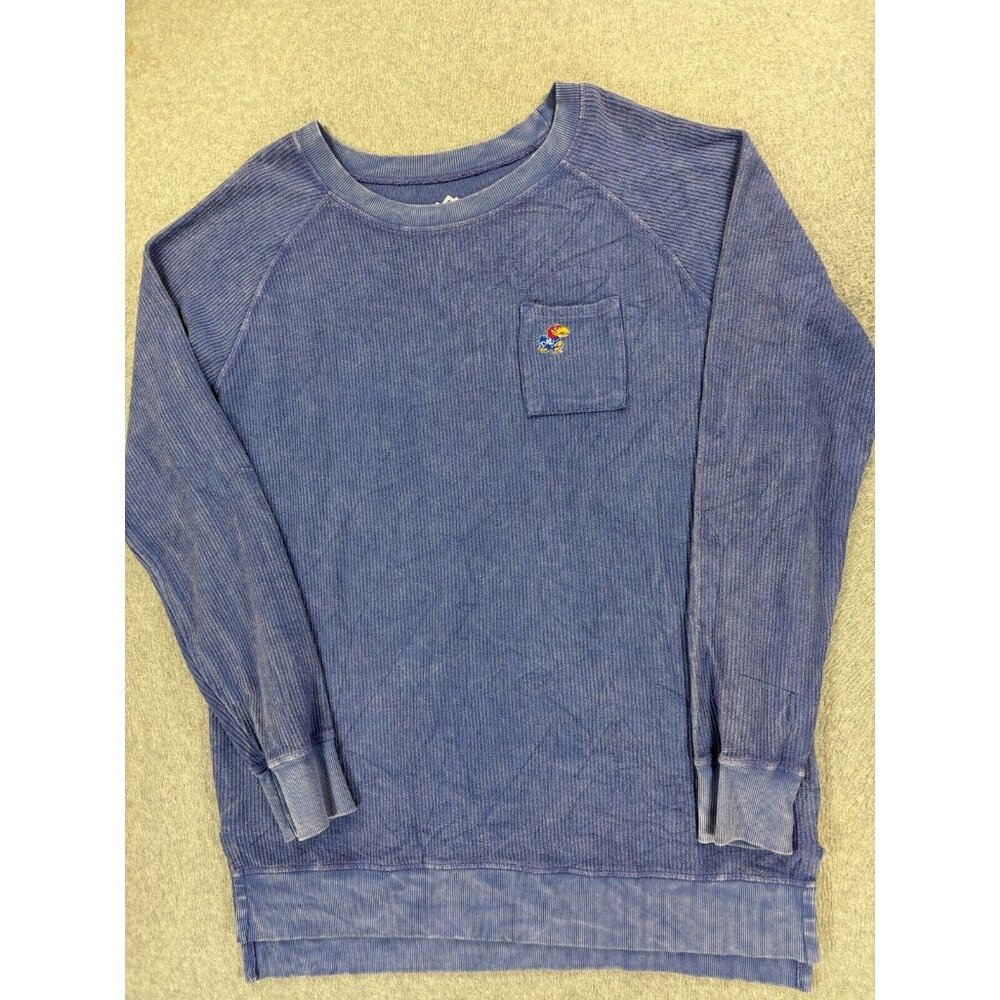 Kansas Jayhawks Summit Sportswear‎ Ribbed Long Sleeve Campus Shirt (Women's 2XL)